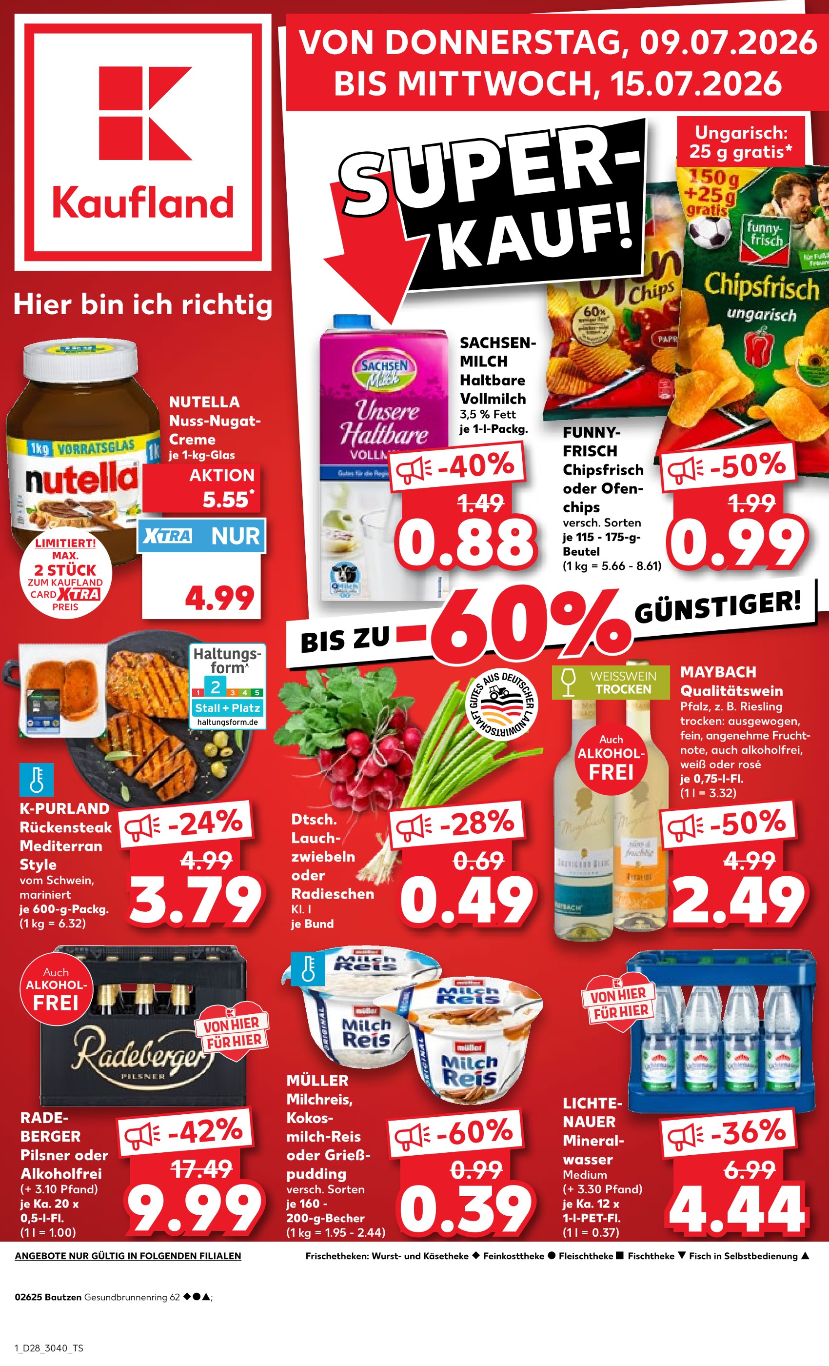 Kaufland Prospekt für Bautzen: Hier bin ich richtig, 54 Seiten, 09.07.2026 - 15.07.2026